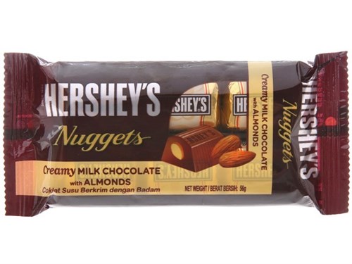  Socola sữa hạnh nhân Hershey's Nuggets gói 56g Mã 100765183