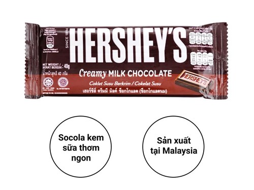 Socola kem sữa Hershey's Nuggets gói 40g Mã 100861110