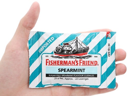 Kẹo cay con tàu không đường Fisherman's Friend hương Spearmint gói 25g Mã 100964877