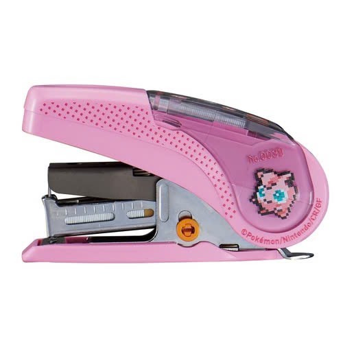 Dập ghim trợ lực MAX số 10 Sakuri Pokemon kèm 01 hộp đựng đinh ghim số 10 No.10-1M - Mã HD92814 Jigglypuff Hồng 