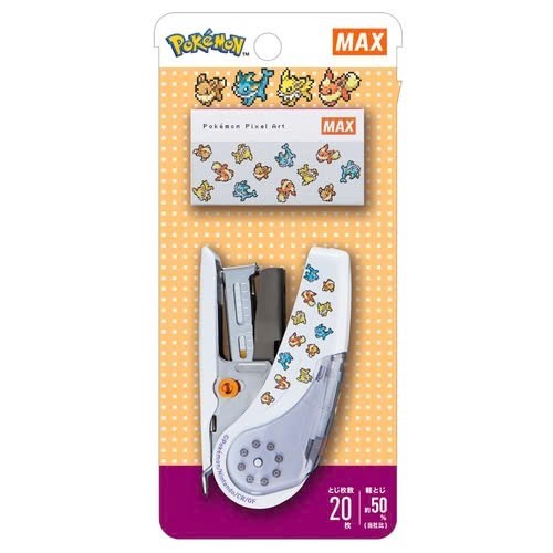 Dập ghim trợ lực MAX số 10 Sakuri Pokemon kèm 01 hộp đựng đinh ghim số 10 No.10-1M - Mã HD92816 Trắng