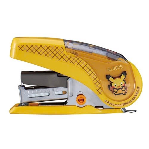 Dập ghim trợ lực MAX số 10 Sakuri Pokemon kèm 01 hộp đựng đinh ghim số 10 No.10-1M - Mã HD92811 Pikachu Vàng