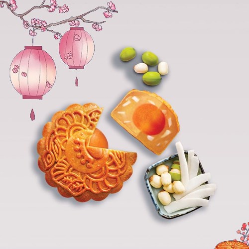 Bánh Trung Thu nướng Kinh Đô Hạt Sen Mứt Dừa 2 Trứng đặc biệt 210Gr