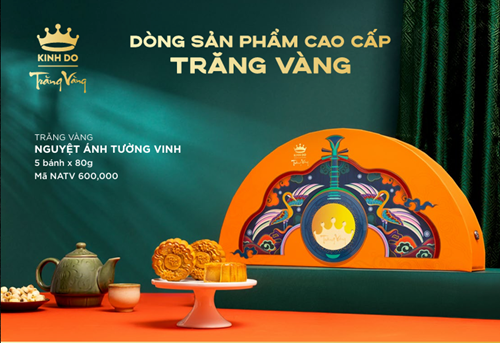 Bánh Trung Thu Kinh Đô Trăng Vàng Nguyệt Ánh Tường Vinh - Hộp 5 Bánh x 80g