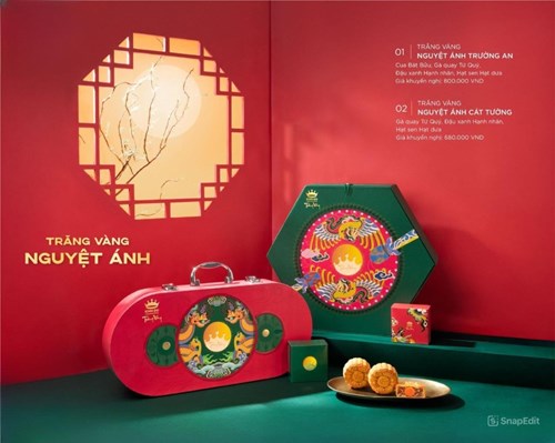 Bánh Trung Thu Kinh Đô Trăng Vàng Nguyệt Ánh Trường An 8 Bánh x 80g
