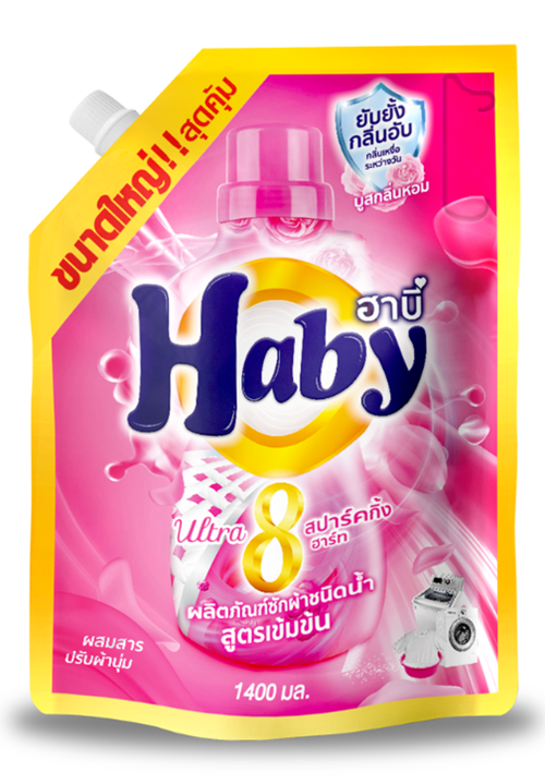 Nước giặt Haby Liquid Detergent túi 1.4KG Hồng