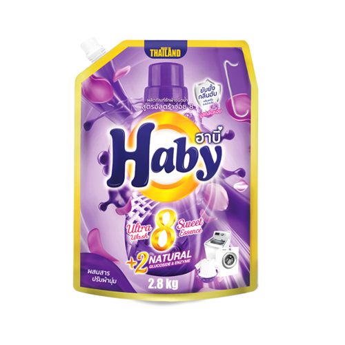 Nước giặt xả Haby Liquid Detergent túi 2.8KG Tím
