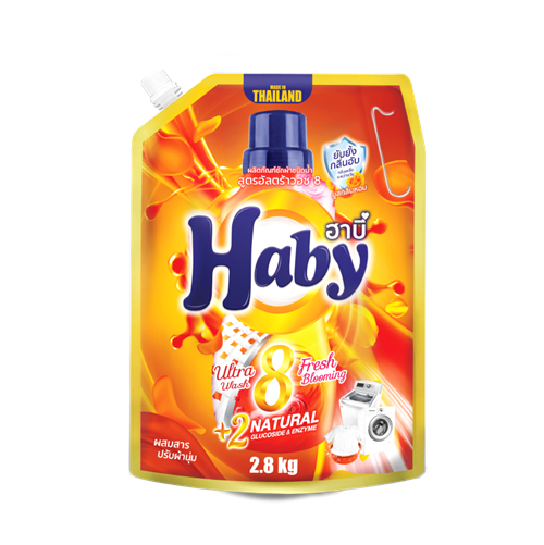 Nước giặt xả Haby Liquid Detergent túi 2.8KG Cam