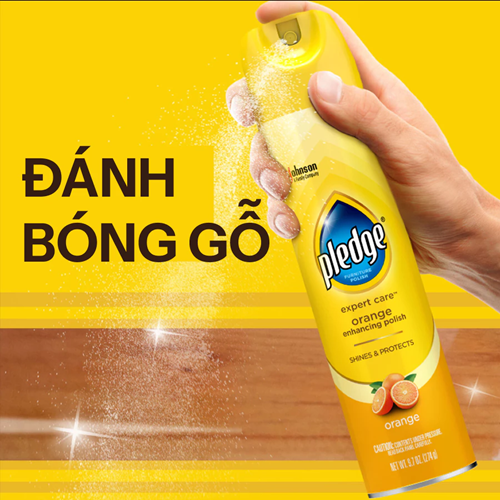 Bình xịt đánh bóng gỗ JS Pledge hương chanh 330ml - 1 chai