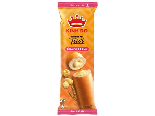 Bánh mì tươi Kinh Đô ổ dài nhân bơ sữa 80gr/ chiếc