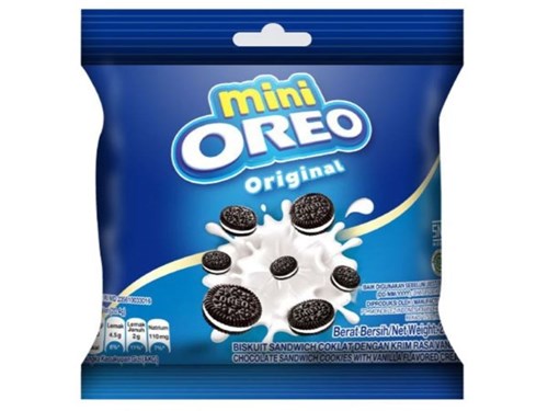Bánh quy nhân kem vani Oreo Mini gói 20.4g