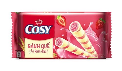 Cosy Bánh quế Thấp cẩm 117.6g (Socola - Dứa - Dâu - Xoài)