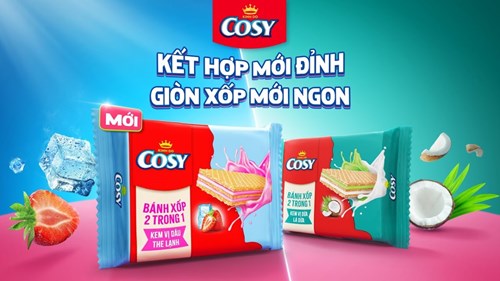 Bánh Xốp Cosy 2 Trong 1 Vị Dừa Lá Dứa 99.8g