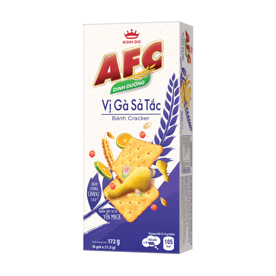  Bánh Quy Dinh Dưỡng AFC Vị Gà Sả Tắc 172g