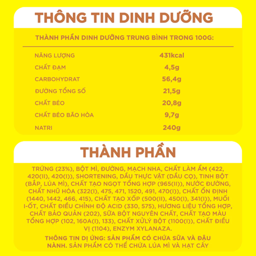 Bánh Bông Lan Solite Tròn Kem Vị Lá Dứa 324g