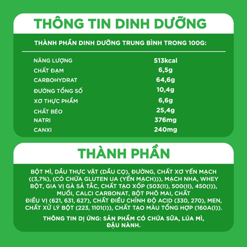  Bánh Quy Dinh Dưỡng AFC Vị Gà Sả Tắc 172g