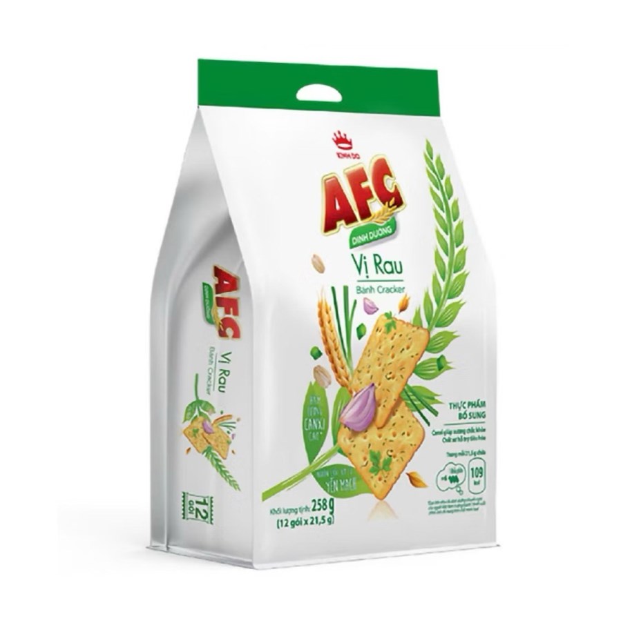 Bánh quy cracker AFC dinh dưỡng - Vị rau cải 258g