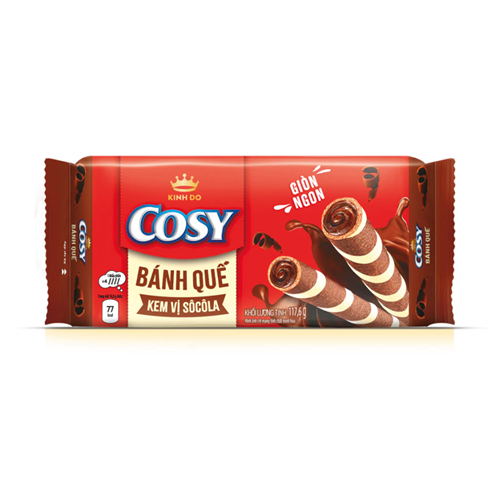Cosy Bánh quế Thấp cẩm 117.6g (Socola - Dứa - Dâu - Xoài)