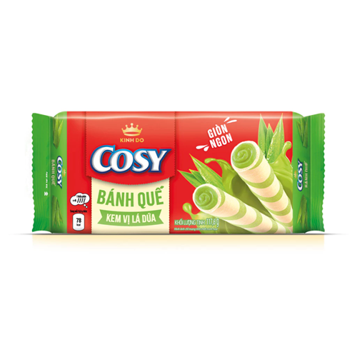 Cosy Bánh quế Thấp cẩm 117.6g (Socola - Dứa - Dâu - Xoài)