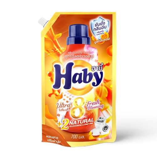 Nước giặt Haby hương hoa tươi mới Fresh Blooming 700ml túi cam
