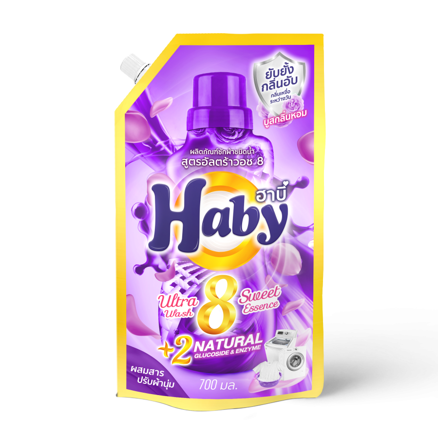 Nước giặt Haby hương ngọt dịu tinh tế Sweet Essence Scent 700ml túi tím