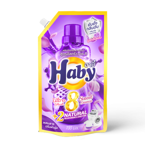 Nước giặt Haby hương ngọt dịu tinh tế Sweet Essence Scent 700ml túi tím