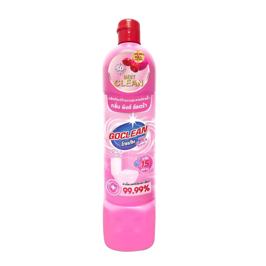 Nước tẩy toilet GoClean Power Plus (Pink Bleach) 900ml 