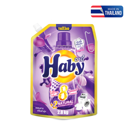 Nước giặt Haby hương ngọt dịu tinh tế Sweet Essence Scent 2800ml túi tím
