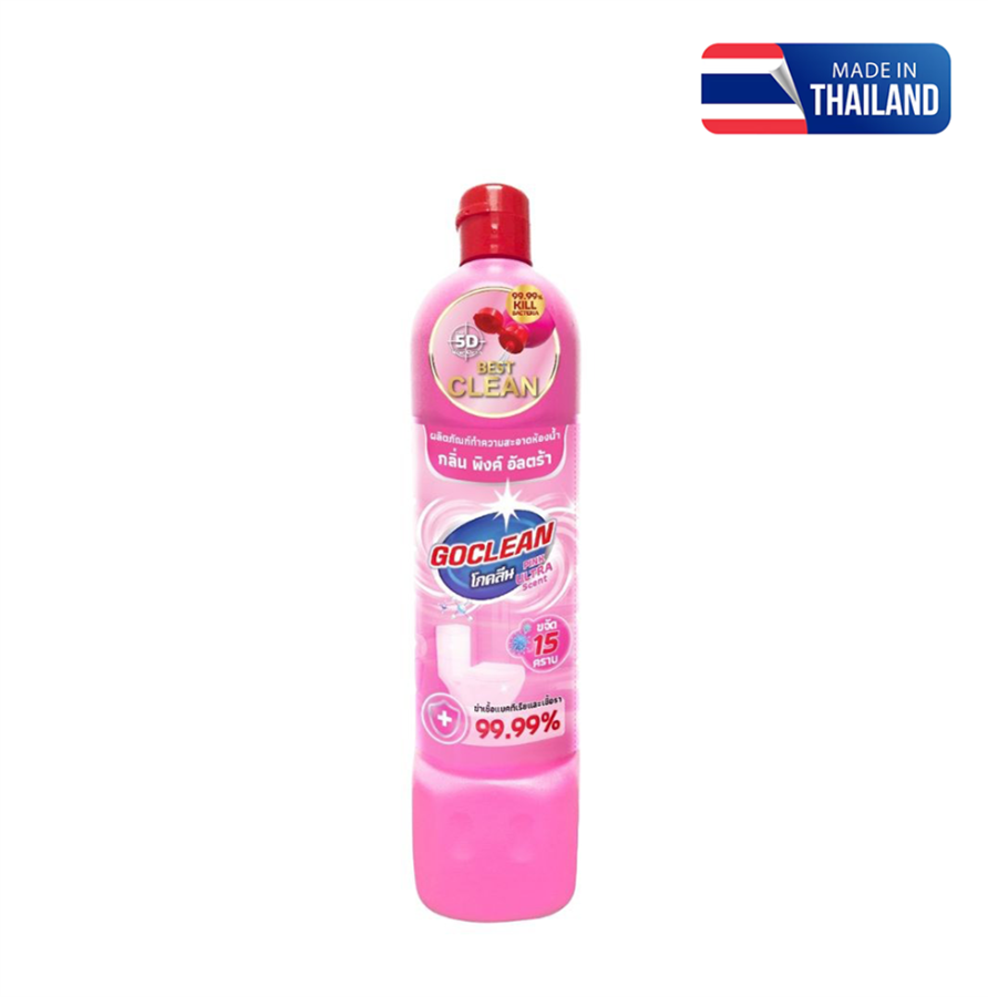 Nước tẩy toilet GoClean Power Plus (Pink Bleach) 900ml 