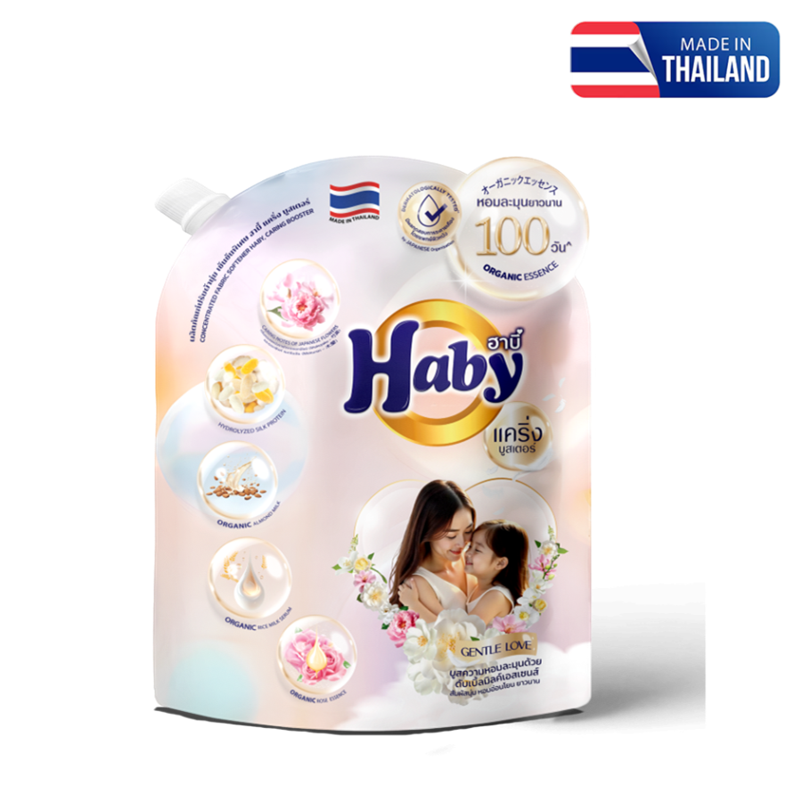 Nước xả vải Haby Caring Booster hương Gentle Love 1.8kg