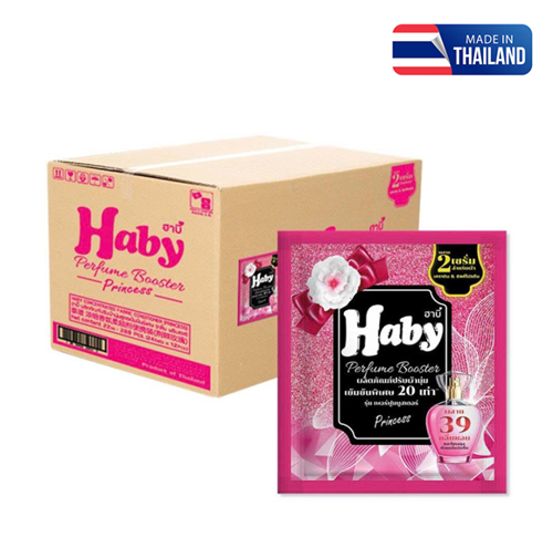 Nước xả vải Haby hương nước hoa ngọt ngào 22ml gói hồng