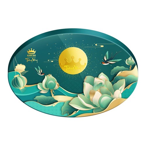 Bánh Trung Thu Kinh Đô Trăng Vàng Pha Lê Vạn Phúc 8 bánh x 80g
