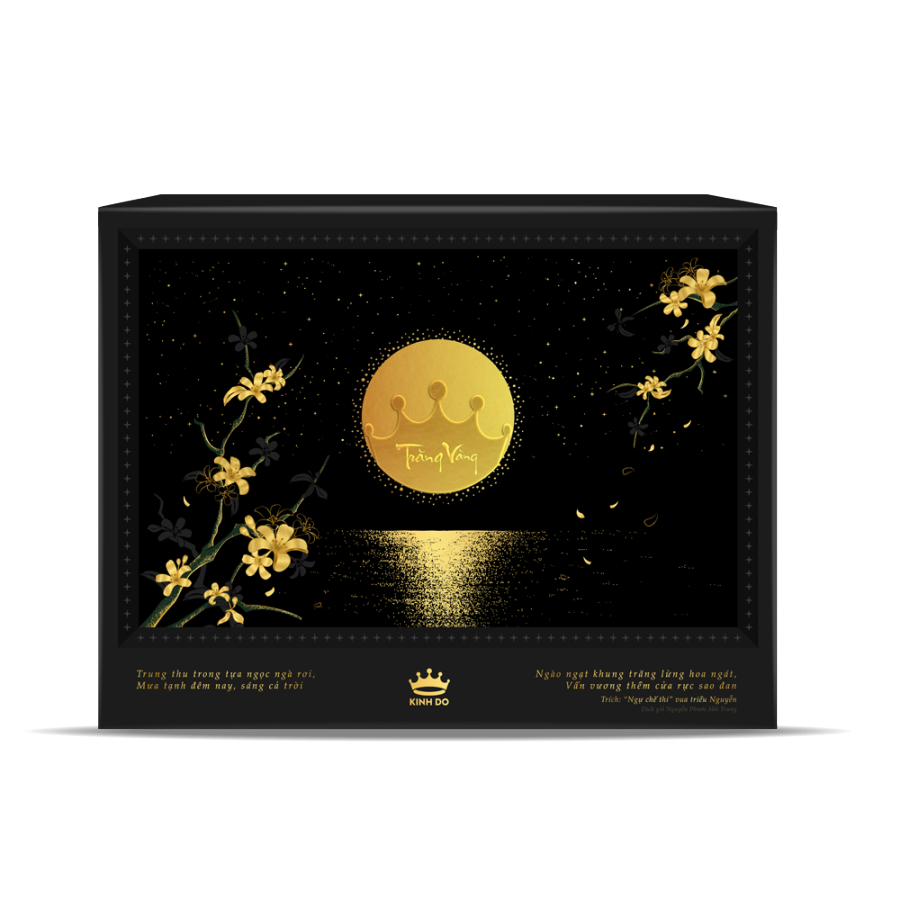 Bánh Trung Thu Trăng Vàng Quế Hoa Vọng Nguyệt – Hộp 6 Bánh X 160g + Trà Ô Long 50G