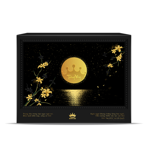 Bánh Trung Thu Trăng Vàng Quế Hoa Vọng Nguyệt – Hộp 6 Bánh X 160g + Trà Ô Long 50G