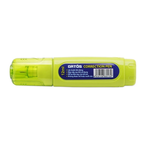 Bút xóa Batos CP-2G - Hộp 12 chiếc - Dung tích 12ml, xóa nhanh khô