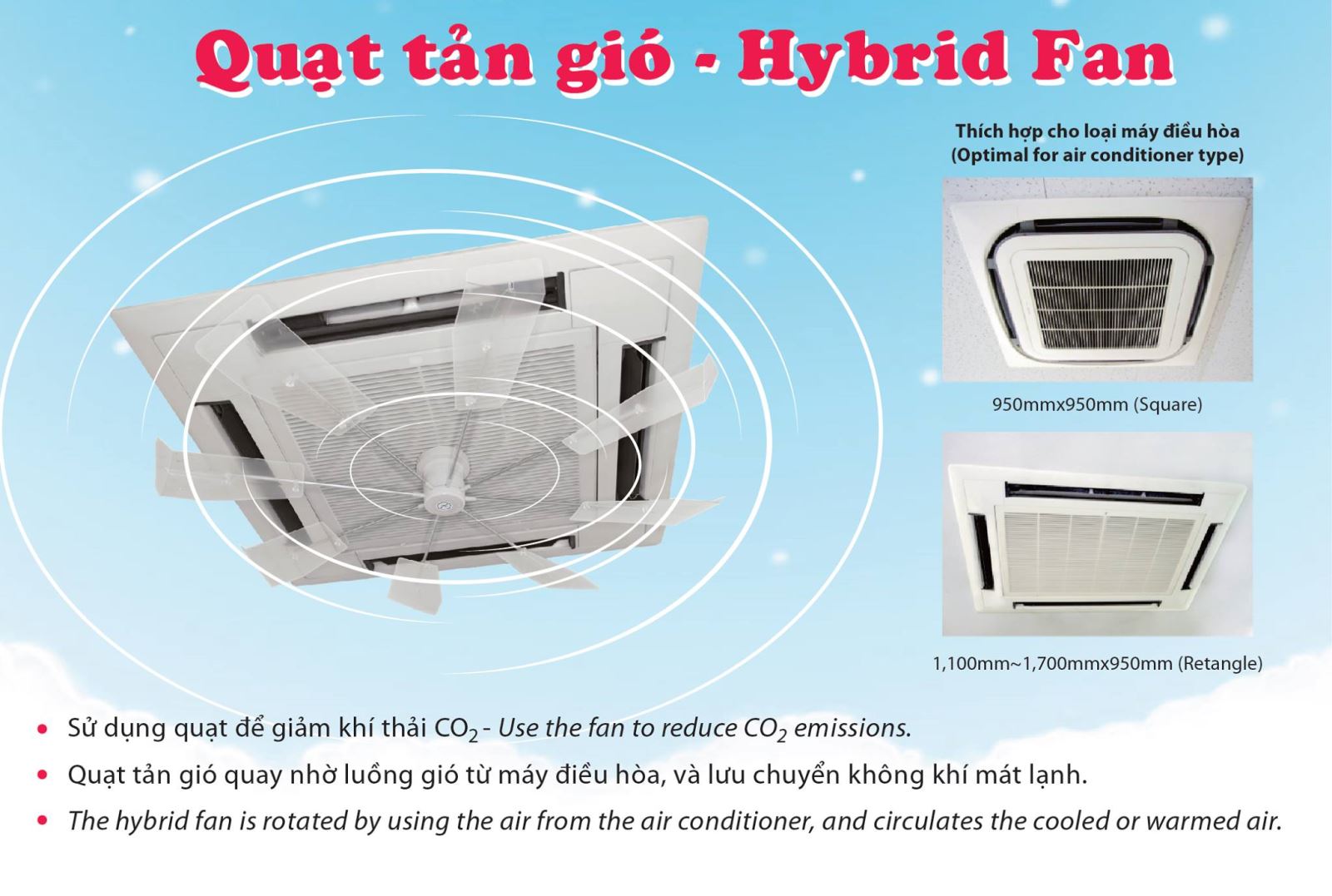 Quạt tản gió điều hòa - Sự lựa chọn thông minh cho mùa hè