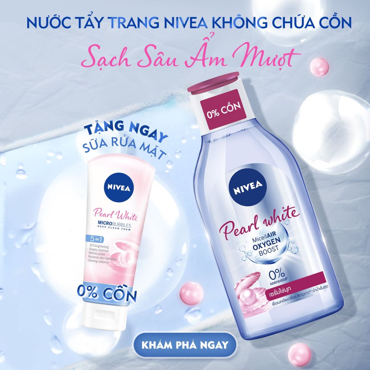 Nước tẩy trang Nivea sạch mềm mịn sáng da