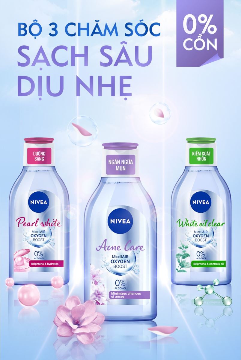 Nước tẩy trang Nivea sạch mềm mịn sáng da