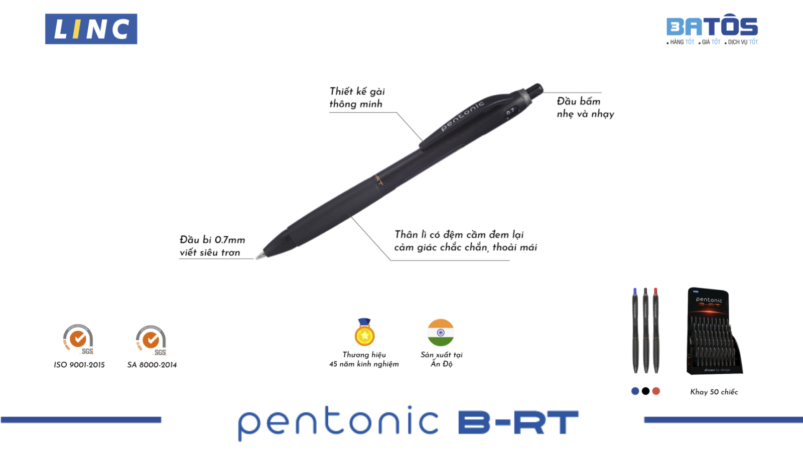 Bút bi Pentonic B-RT - Hội tụ của sự hoàn hảo