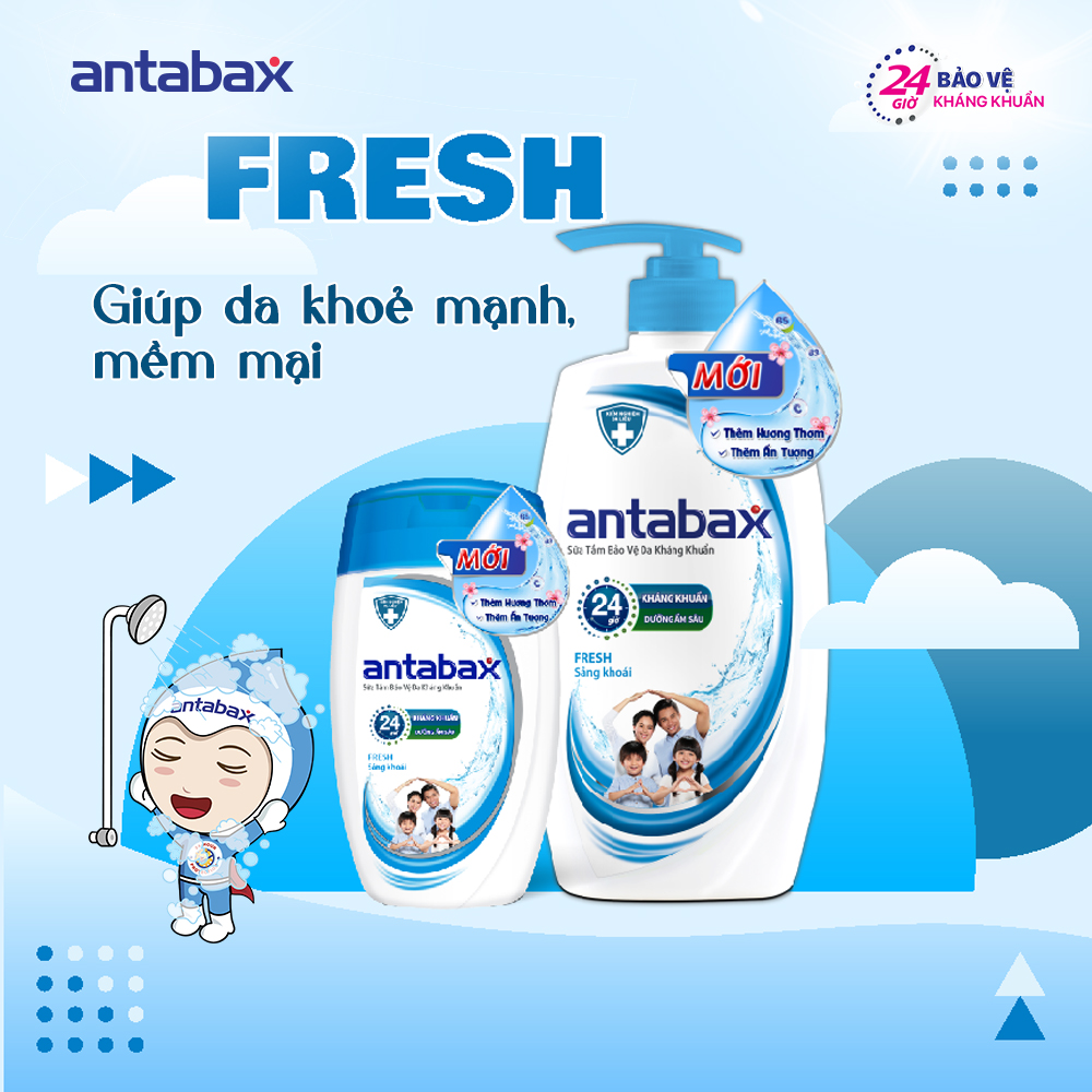 Giới thiệu sữa tắm Antabax với công thức dưỡng ấm gấp 10 lần