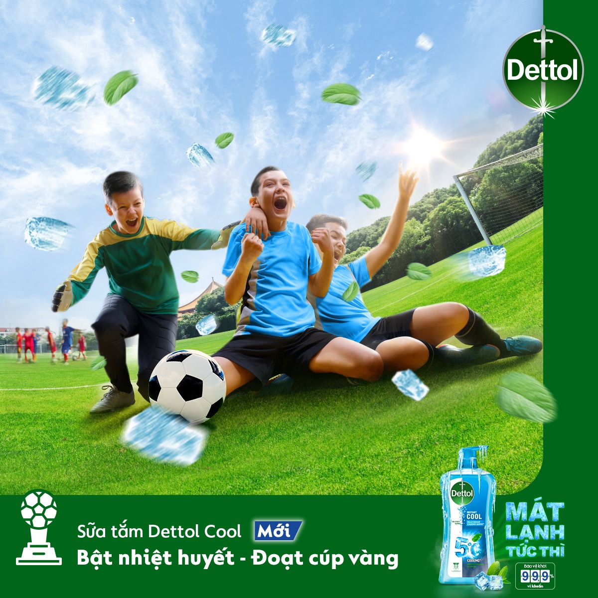 Sữa tắm Dettol Instant Cool cho mùa hè mát lạnh