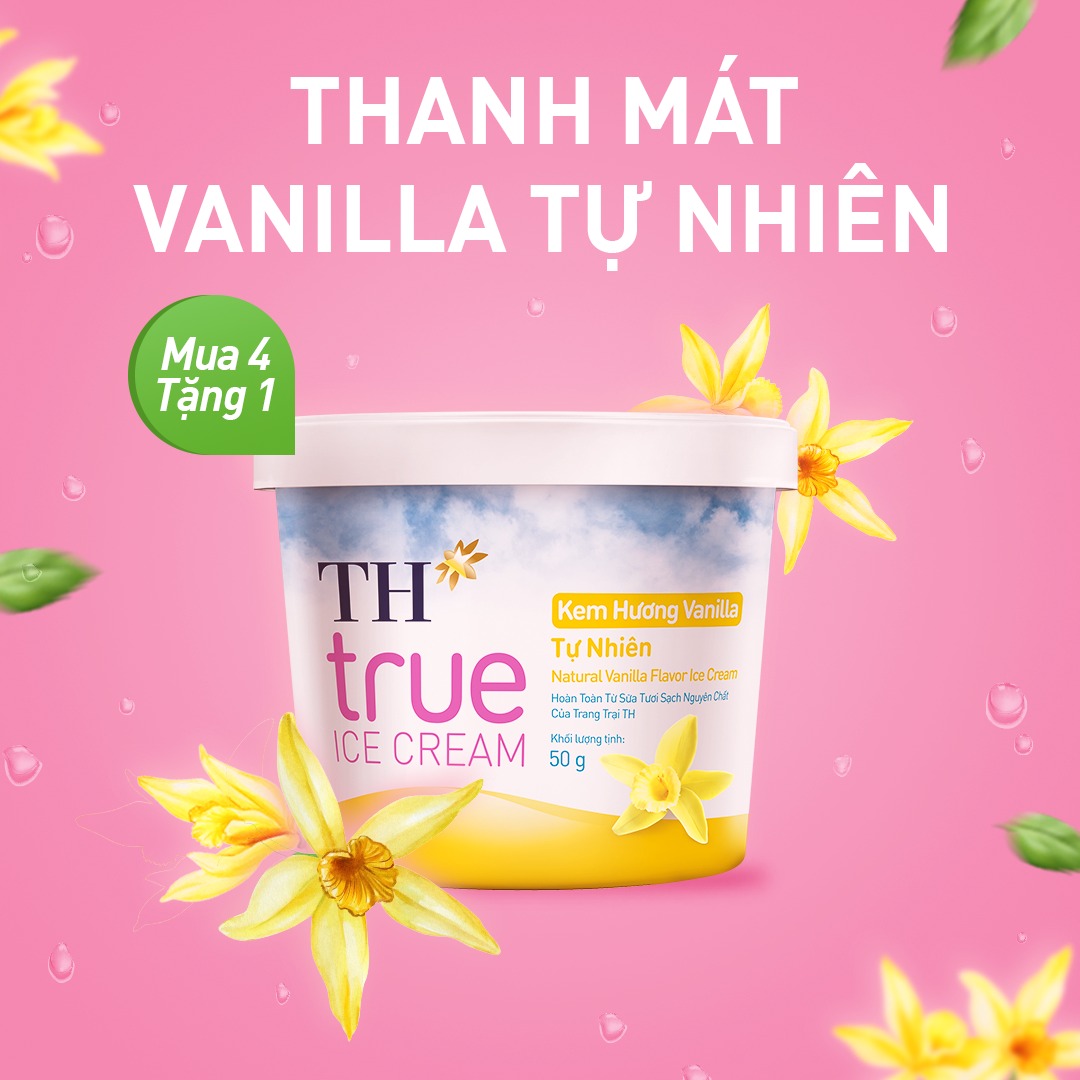 Giải nhiệt mùa hè với kem TH True Ice Cream