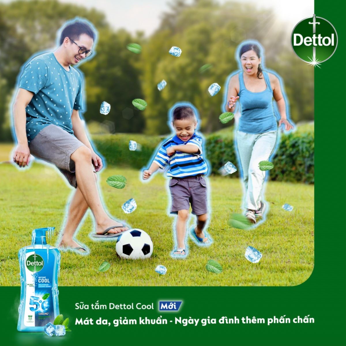 Sữa tắm Dettol Instant Cool cho mùa hè mát lạnh