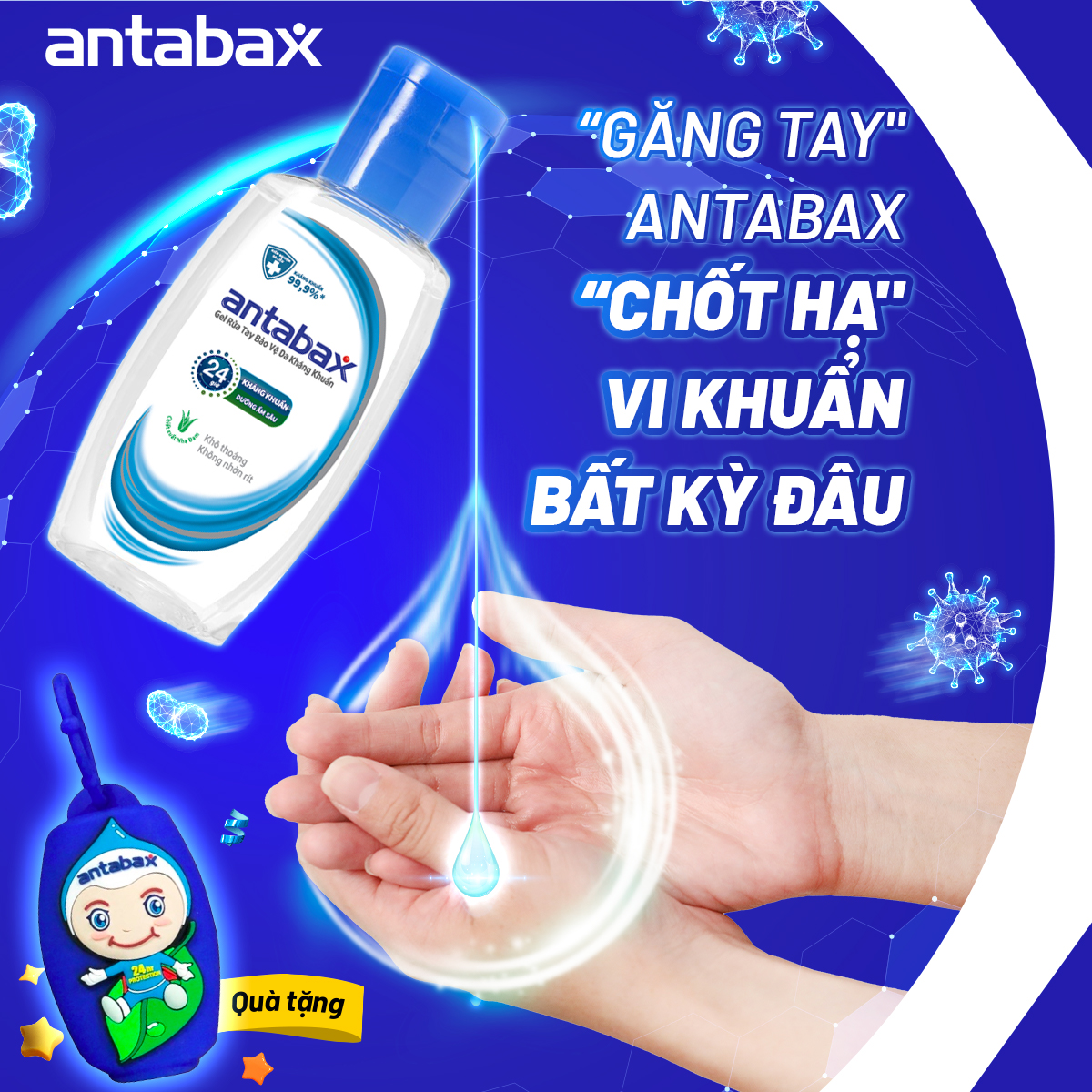 Nước rửa tay diệt khuẩn Antabax – loại bỏ 99% vi khuẩn bám trên da