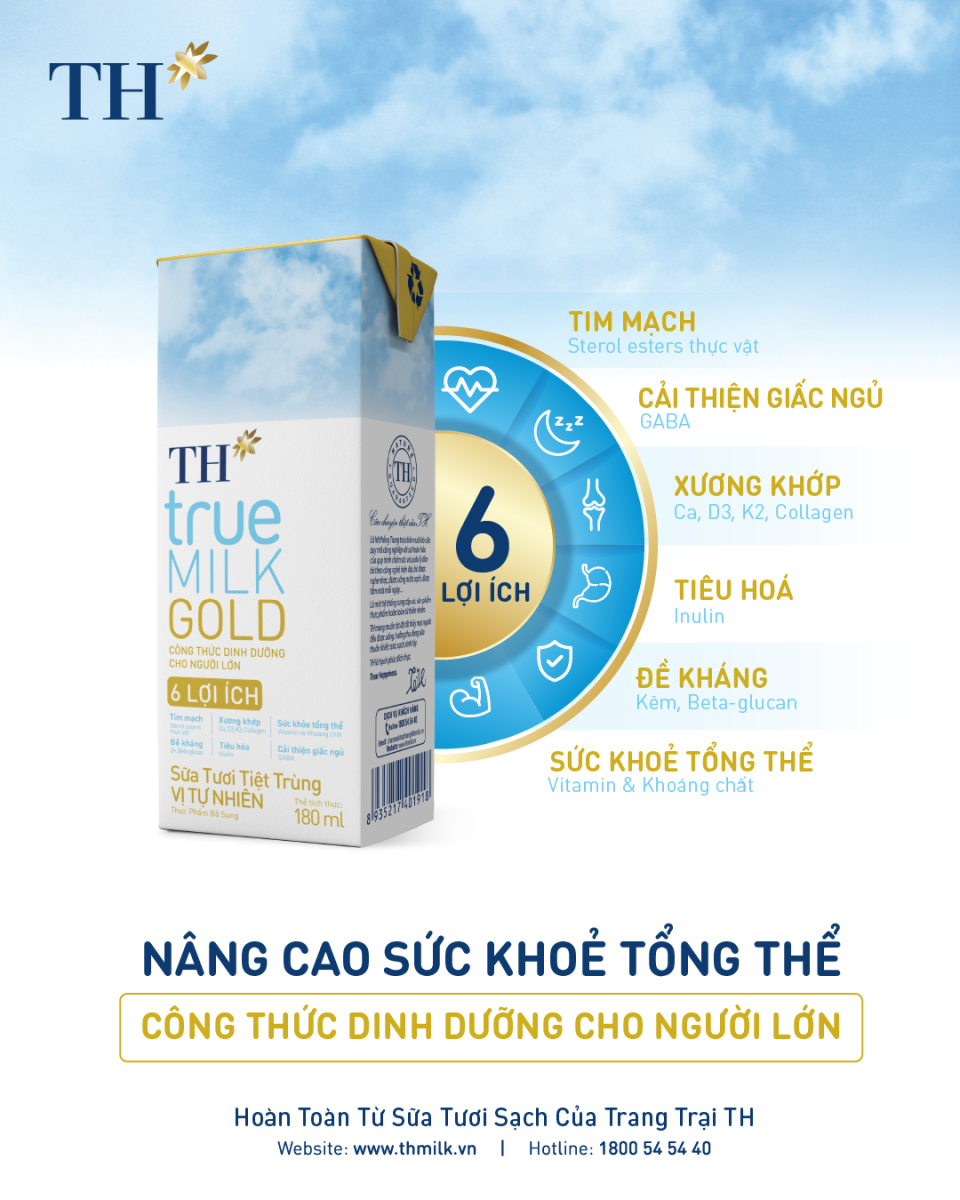 Sữa tươi TH True MILK GOLD - Bí quyết cho trái tim khỏe mạnh