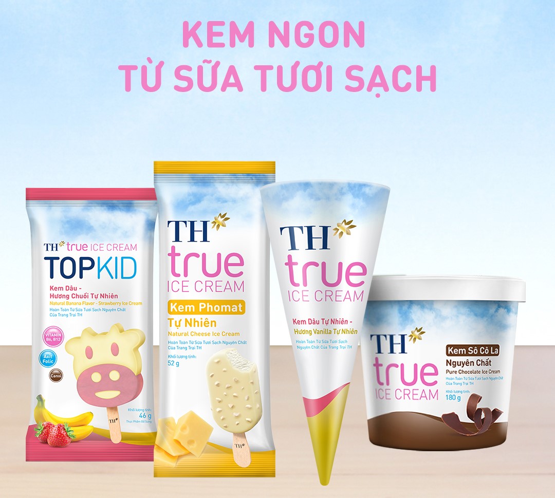 Review các loại kem TH True Ice Cream hiện nay trên thị trường