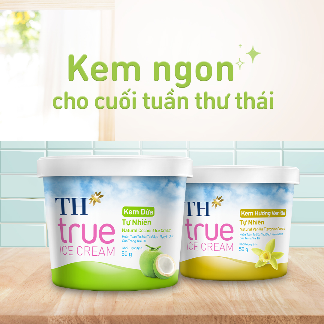 Giải nhiệt mùa hè với kem TH True Ice Cream