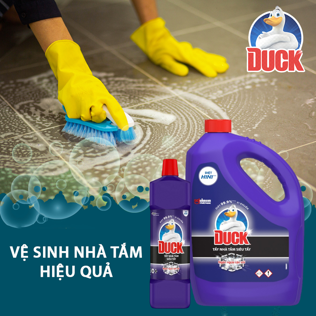 Nước tẩy Duck – Biến nhà tắm thành thiên đường sáng bóng