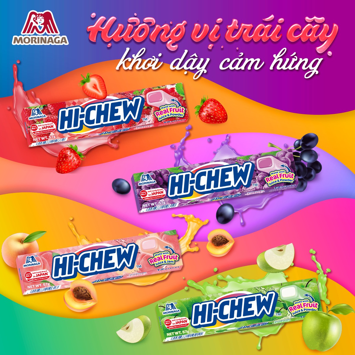 Tổng hợp những loại kẹo mềm Morinaga Hi-Chew ngọt ngào như những giấc mơ