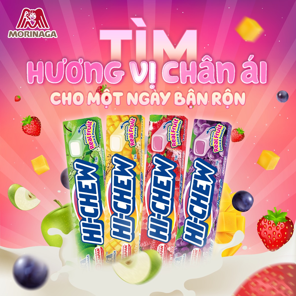 Tổng hợp những loại kẹo mềm Morinaga Hi-Chew ngọt ngào như những giấc mơ